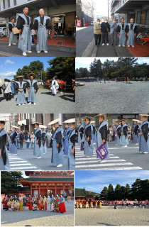 時代祭に大宮学区町内会長と町内会連合会副会長が参列しました。