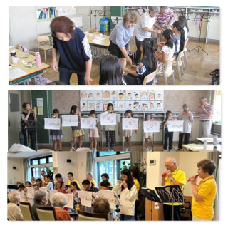 コミュニティスクール＆シャロームめぐみの　さんで演奏