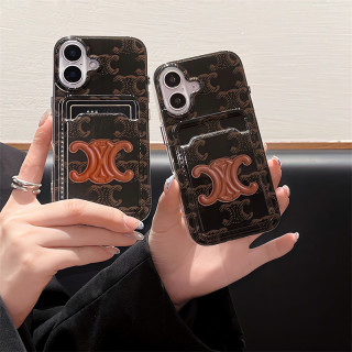 カードポケット付き☆ハイブランド風iPhone16/16pro/16promaxケース