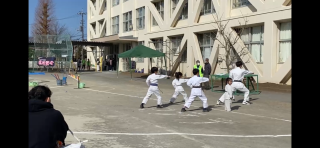 2025/02/16 成隣小フェスティバルで演武