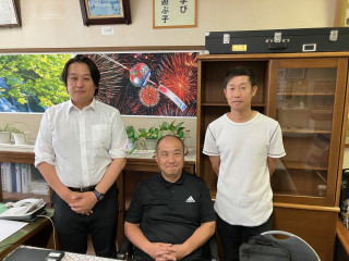 山本校長に挨拶をしました