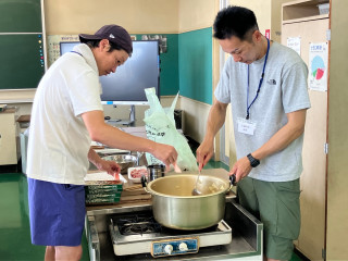 大和田西小学校、おやじ防災キャンプ参加