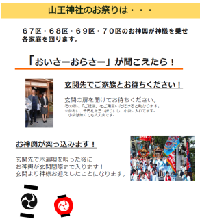 山王神社のお祭り説明