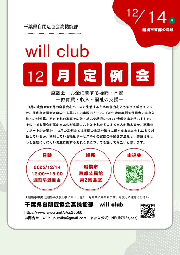 １２月定例会　座談会　お金に関する疑問・不安　 ー教育費・収入・福祉の支援ー